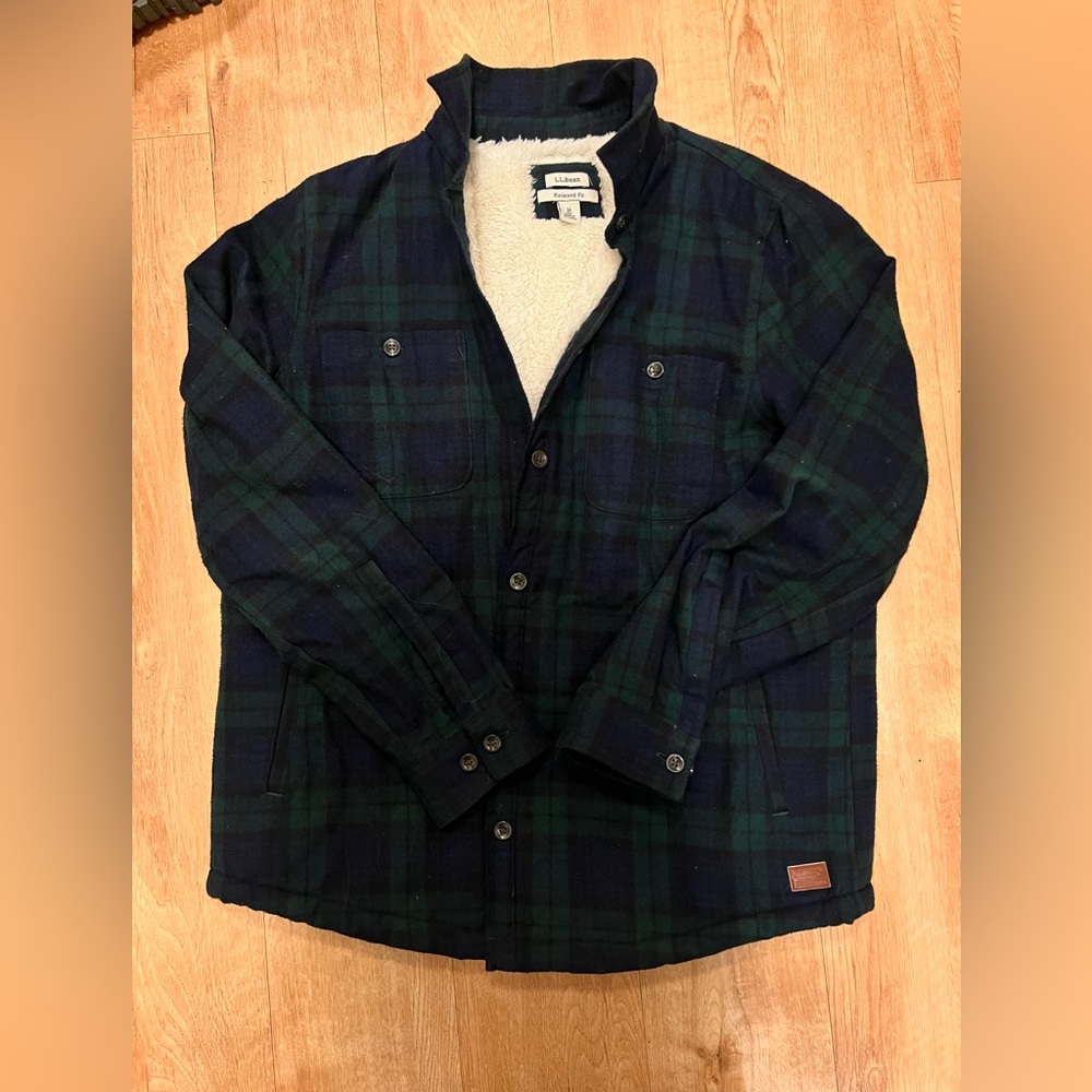 L.L. Bean Green and Blue Plaid Jacket